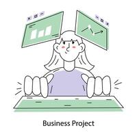 Trendy Business Project vector