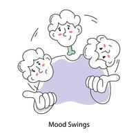 Trendy Mood Swings vector