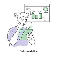 Trendy Data Analytics vector