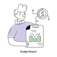 informe de presupuesto de moda vector