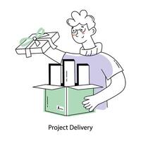 Trendy Project Delivery vector