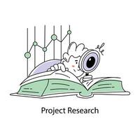 Trendy Project Research vector