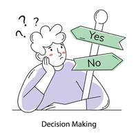 Trendy Decision Making vector