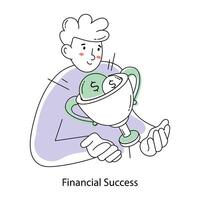 Trendy Financial Success vector