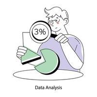 Trendy Data Analysis vector