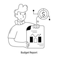 Trendy Budget Report vector