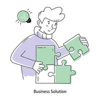 Trendy Business Solution vector