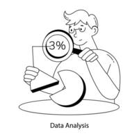 Trendy Data Analysis vector