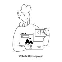 Trendy Website Development vector