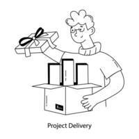 Trendy Project Delivery vector
