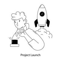Trendy Project Startup vector