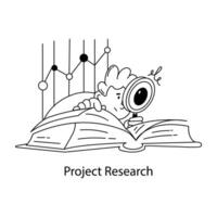 Trendy Project Research vector
