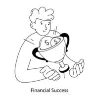 Trendy Financial Success vector