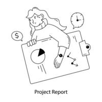 Trendy Project Report vector