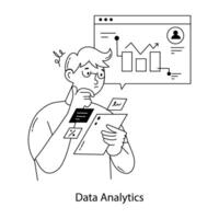 Trendy Data Analytics vector