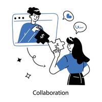 Trendy Collaboration Concepts vector