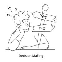 Trendy Decision Making vector