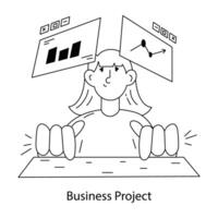 Trendy Business Project vector