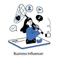 Trendy Business Influencer vector