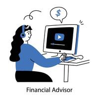 Trendy Financial Advisor vector