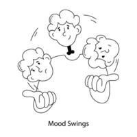 Trendy Mood Swings vector