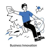 Trendy Business Innovation vector