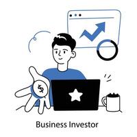 Trendy Business Investor vector