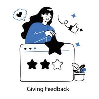 Trendy Giving Feedback vector