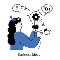 Trendy Business Ideas vector