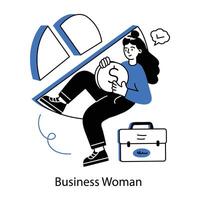 Trendy Business Woman vector