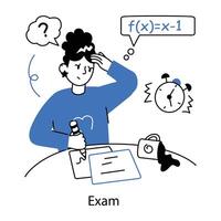 Trendy Exam Concepts vector