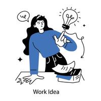 Trendy Work Idea vector