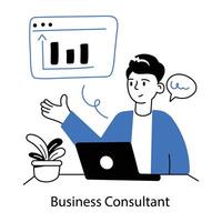 Trendy Business Consultant vector