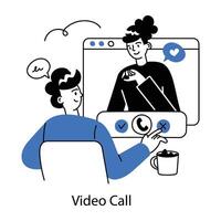 Trendy Online Call vector