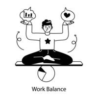 Trendy Work Balance vector
