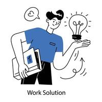 Trendy Work Solution vector