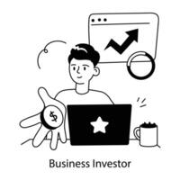 Trendy Business Investor vector