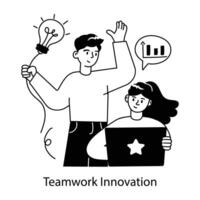 de moda trabajo en equipo innovación vector