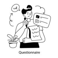Trendy Questionnaire Concepts vector
