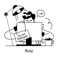 Trendy Busy Concepts vector