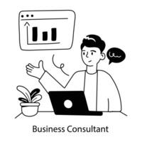 Trendy Business Consultant vector