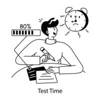Trendy Test Time vector