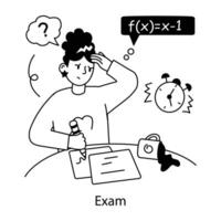 Trendy Exam Concepts vector