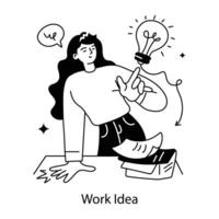Trendy Work Idea vector