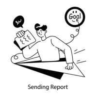 Trendy Sending Report vector