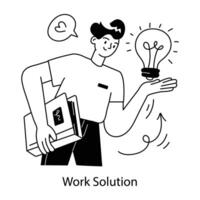 Trendy Work Solution vector