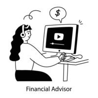 Trendy Financial Advisor vector