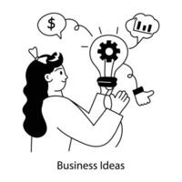 Trendy Business Ideas vector