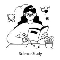 Trendy Science Study vector