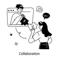 Trendy Collaboration Concepts vector